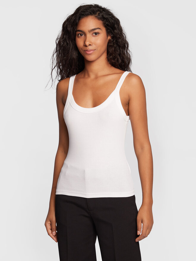 Gina Tricot Gina Tricot Top Basic 14188 Weiß Slim Fit