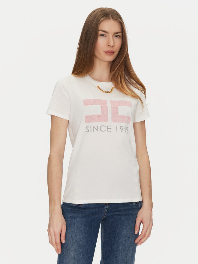 Elisabetta Franchi Elisabetta Franchi Camiseta MA-033-51E2-V180 Blanco Regular Fit