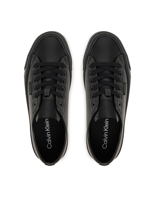 Calvin Klein Sneakers Calvin Klein Vulc Flatf Lace Up Lth YW0YW01932 Schwarz