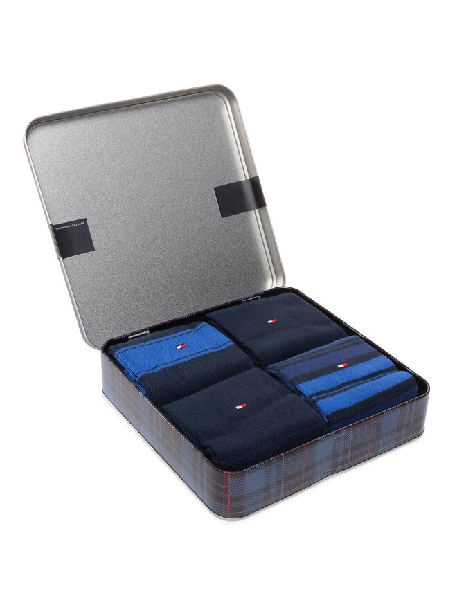 Tommy Hilfiger Σετ 4 ζευγάρια ψηλές κάλτσες unisex Tommy Hilfiger 100000845 Σκούρο μπλε