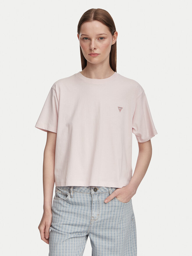 Guess Jeans Guess Jeans Футболка W4YI05 K8HM0 Світло-рожевий Boxy Fit