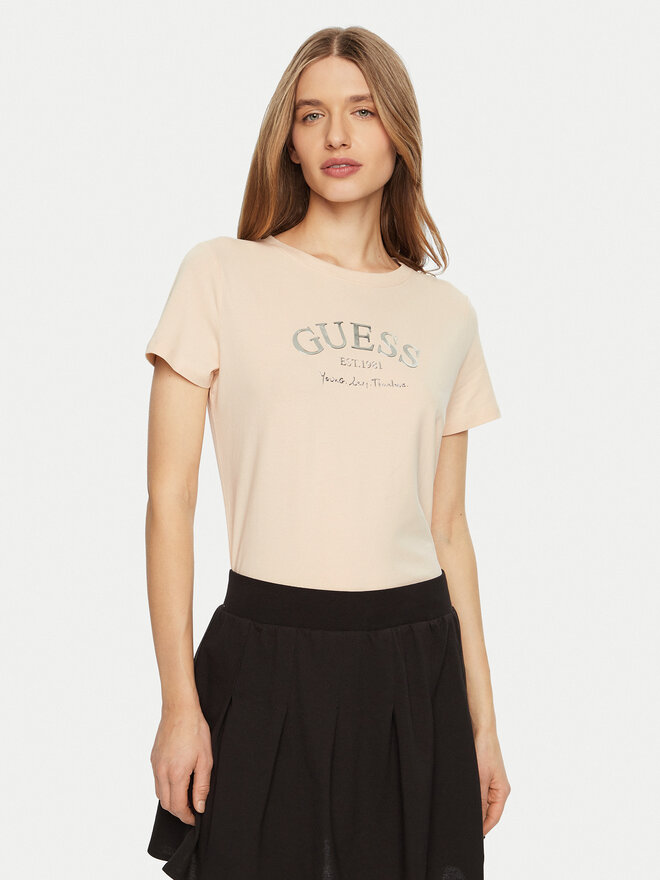 Guess Guess Camiseta V5RI16 J1314 Beis Regular Fit
