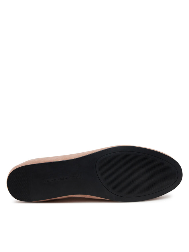 Tommy Hilfiger Baleriny Tommy Hilfiger Th Hardware Suede Ballerina FW0FW08655 Beżowy