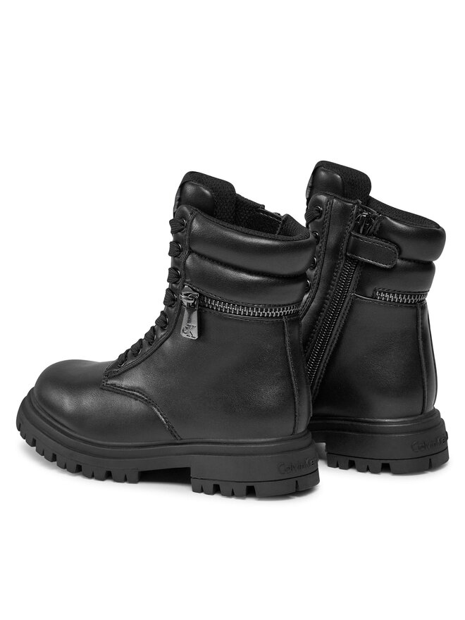 Calvin Klein Jeans Туристически oбувки Calvin Klein Jeans Lace-Up Bootie V3A5-80687-1355 M Черен