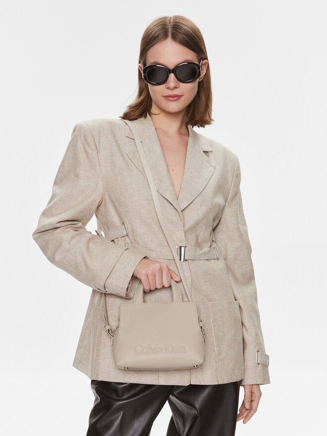 Calvin Klein Táska Calvin Klein Ck Neat Tote Sm K60K610443 Bézs