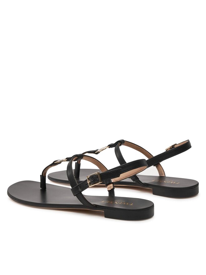 TWINSET Sandały TWINSET 241TCT100 Czarny