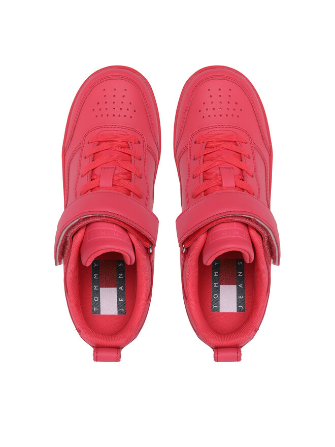 Tommy Jeans Sneakersy Tommy Jeans Velcro Flatform EN0EN02101 Różowy