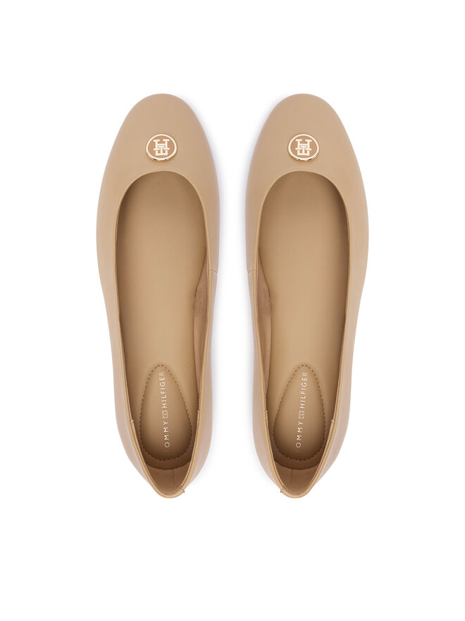 Tommy Hilfiger Ballerinas Tommy Hilfiger Th Plate FW0FW09374 Beige