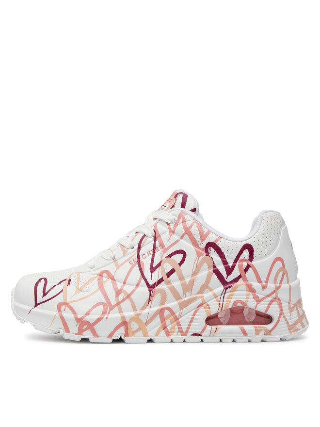 Skechers Αθλητικά Skechers Uno - Dripping In Love 155507/WCRL Λευκό