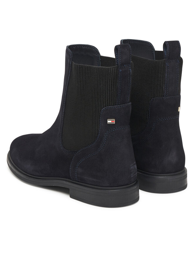 Tommy Hilfiger Klassische Stiefeletten Tommy Hilfiger Flag Boot FW0FW08780 Dunkelblau