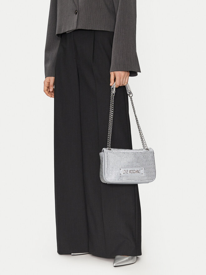 LOVE MOSCHINO Torebka LOVE MOSCHINO JC4136PP1MLL196B Srebrny