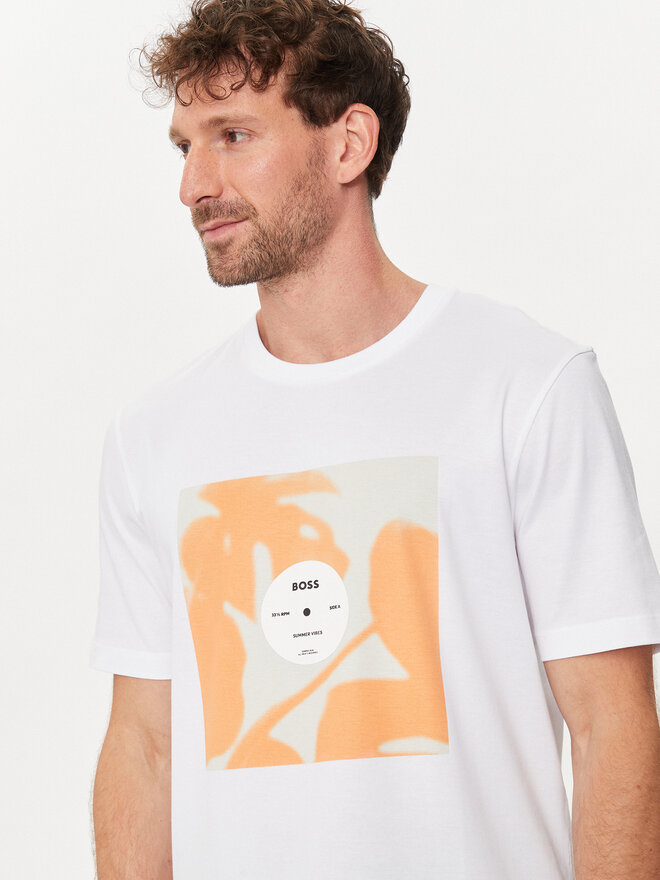 BOSS Boss Футболка Tiburt 388 50512132 Білий Regular Fit