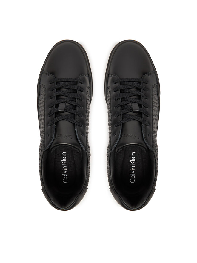 Calvin Klein Zapatillas Calvin Klein Chunky Cupsole Laceup Lth Aop YM0YM01383 Negro