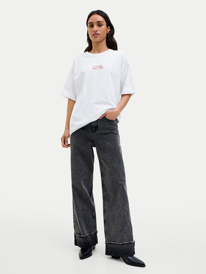JJXX JJXX T-Shirt Nina 12273776 Λευκό Loose Fit