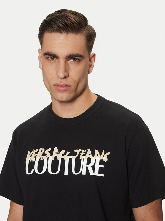 Versace Jeans Couture Versace Jeans Couture T-Shirt 78GAHE06 Μαύρο Regular Fit