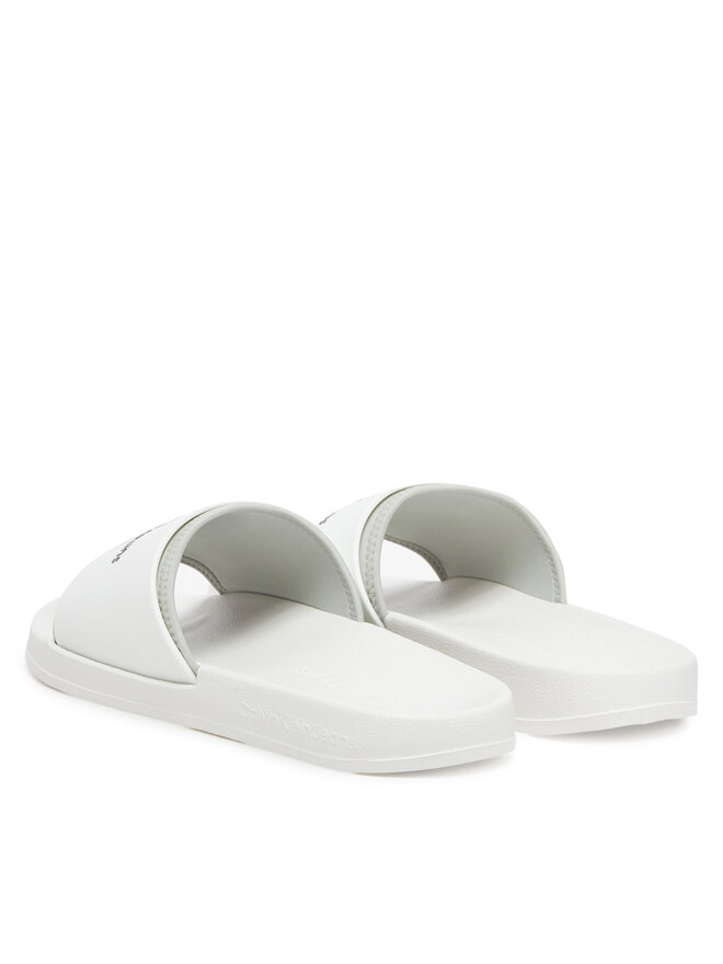 Calvin Klein Jeans Pantoletten Calvin Klein Jeans Slide Rubber Neoprene Monologo YM0YM00361 Weiß