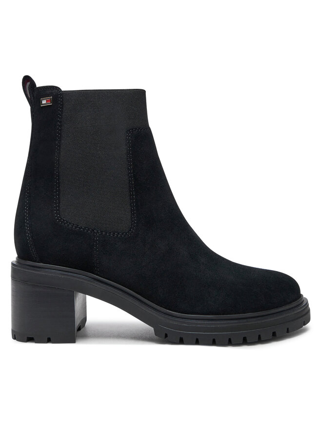 Tommy Hilfiger Kotníková obuv s elastickým prvkem Tommy Hilfiger FW0FW08429 Černá