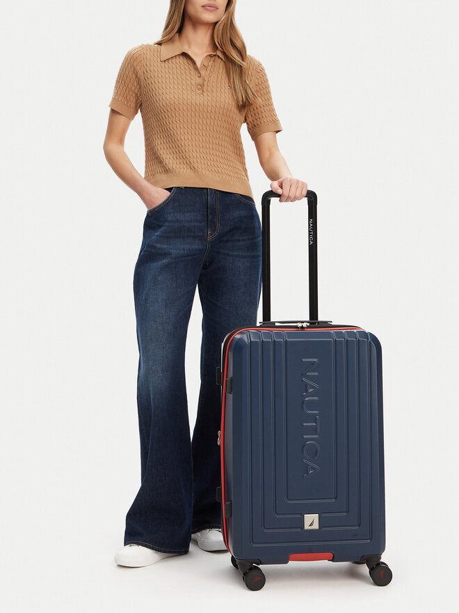 Nautica Közepes bőrönd Nautica NTC-KS-003-07-M Sötétkék
