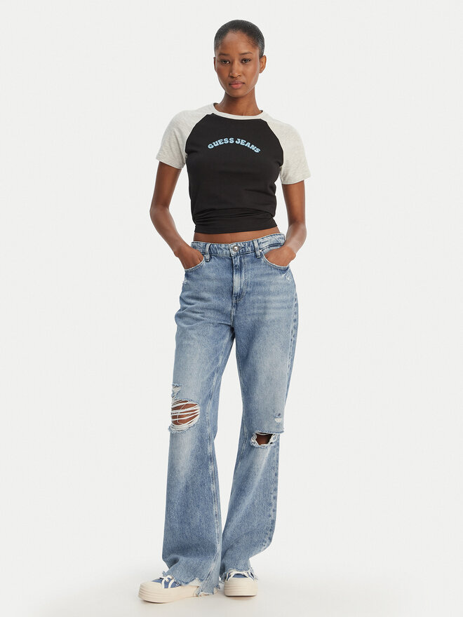 Guess Jeans Guess Jeans T-Shirt W6GIB0 J1314 Schwarz Regular Fit