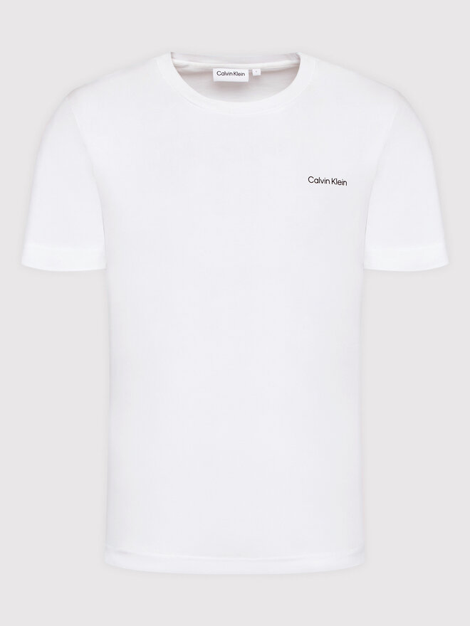 Calvin Klein Calvin Klein T-Shirt Micro Logo Interlock K10K109894 Weiß Regular Fit