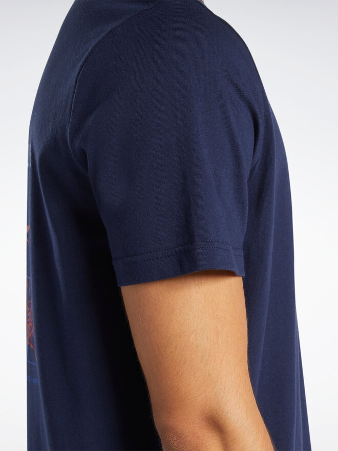Reebok Reebok Marškinėliai Reebok Basketball Court Top T-Shirt HM6239 Mėlyna Relaxed Fit