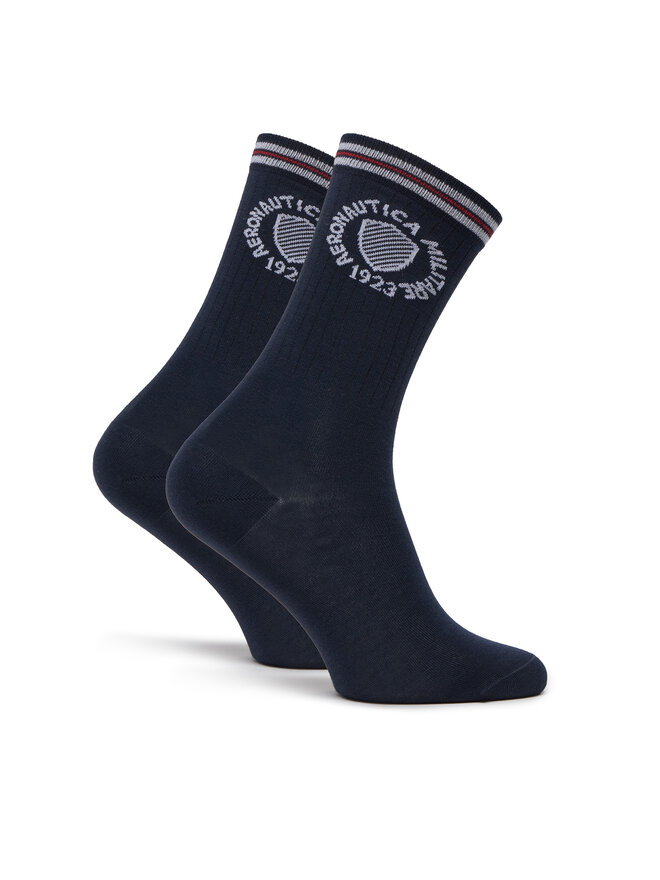 Aeronautica Militare Zestaw 2 par wysokich skarpet unisex Aeronautica Militare 251CZ015DL561 Granatowy