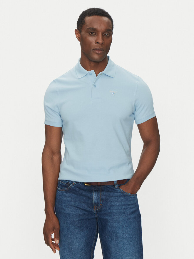 Barbour Barbour Poloshirt Original Sports MML0358BL32 Himmelblau Tailored Fit