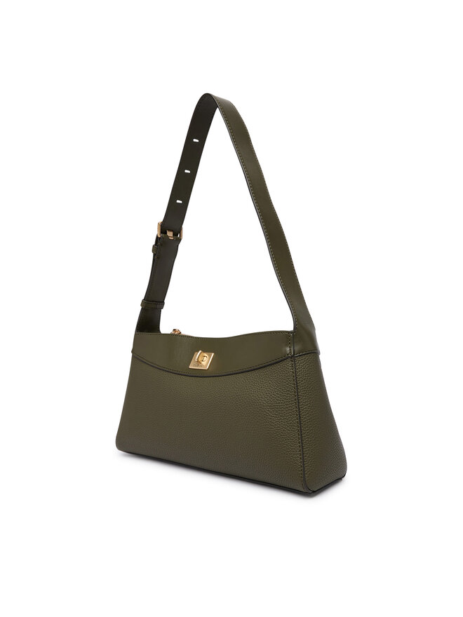 Calvin Klein Handtasche Calvin Klein Mix Media Shoulder Bag LV04F3886G Dunkelgrün