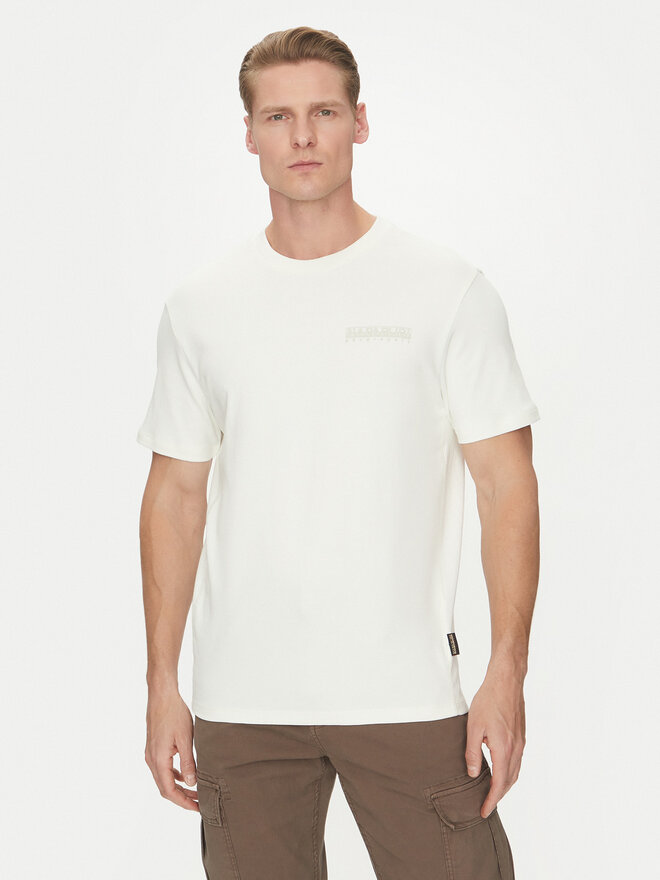 Napapijri Napapijri Camiseta S-Vanni NP0A4IED Blanco Regular Fit
