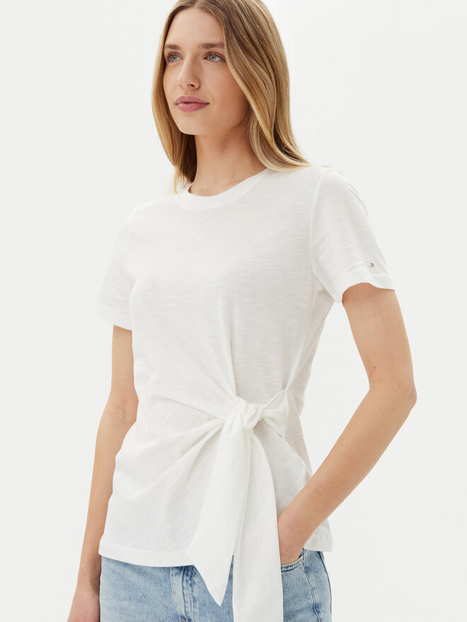 Tommy Hilfiger Tommy Hilfiger Футболка WW0WW44559 Écru Regular Fit