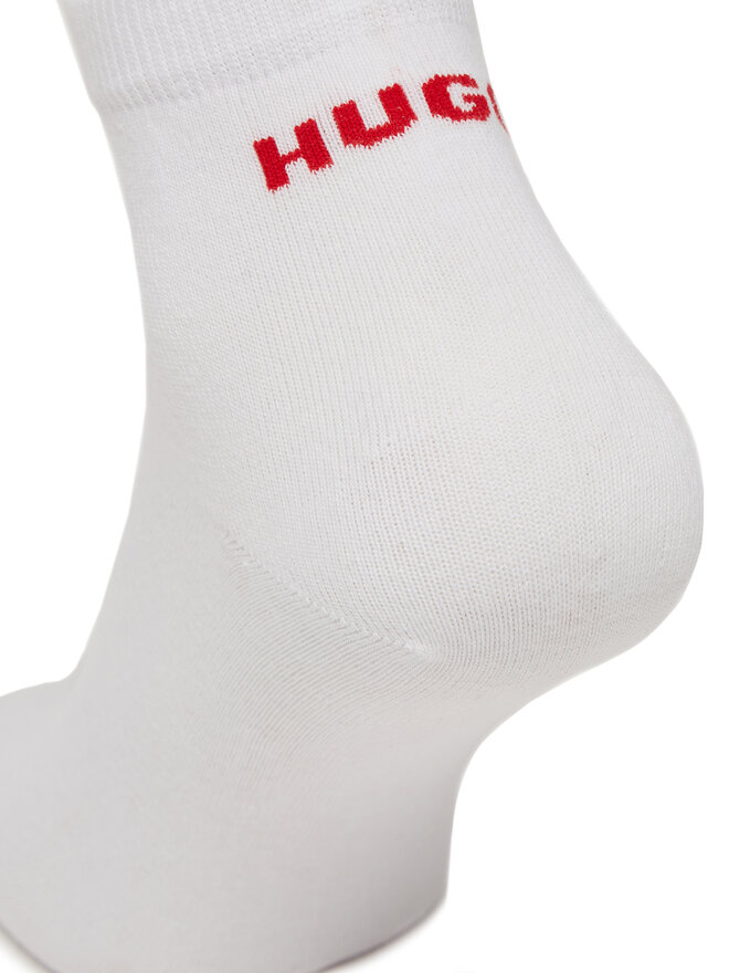 HUGO Sada 3 párů pánských vysokých ponožek HUGO 50516396 Bílá