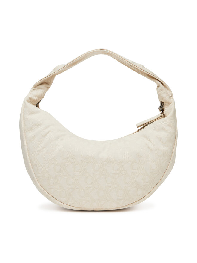 Calvin Klein Handtasche Calvin Klein Ckj Monogram Pinched Medium Shou LV04F3206G Écru