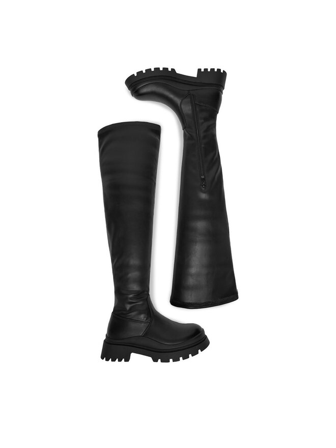 DeeZee Cizme lungi muschetar DeeZee 5650-1 Negru