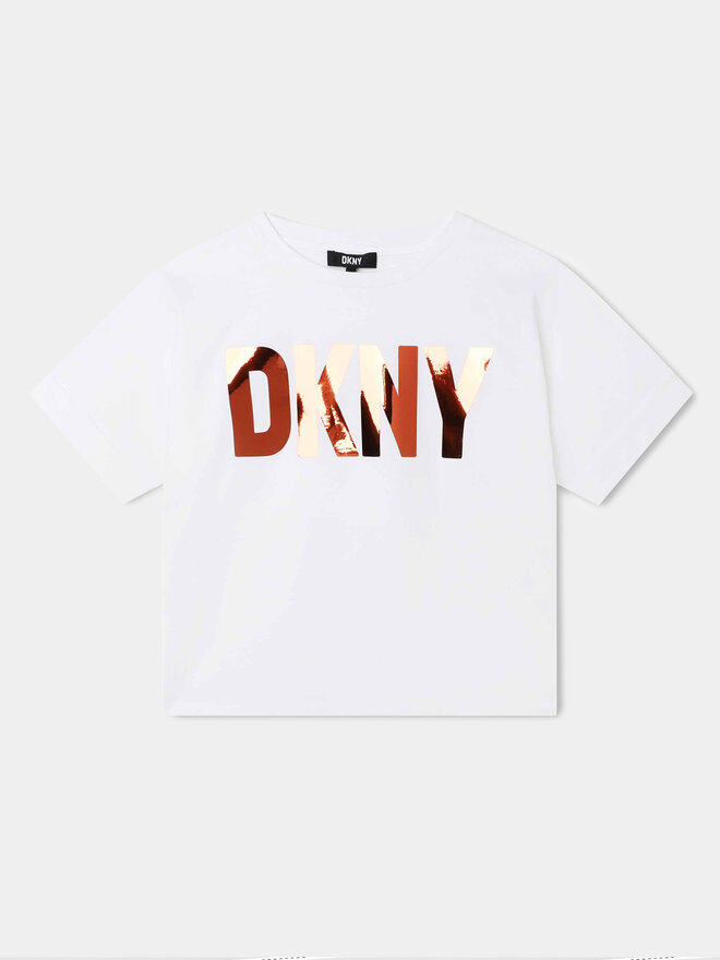 DKNY DKNY Camiseta D35T08 S Blanco Regular Fit