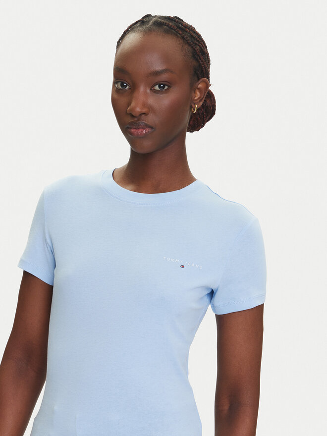 Tommy Jeans Tommy Jeans Póló Linear DW0DW21164 Kék Slim Fit