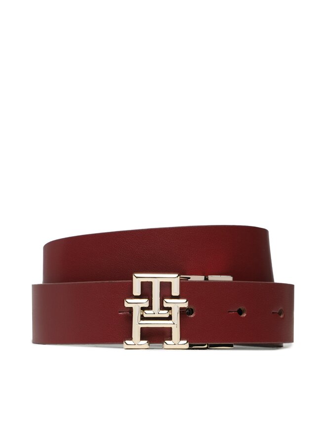 Ceinture femme Tommy Hilfiger Th Logo Rev 3.0 AW0AW14946 Bordeaux chaussures