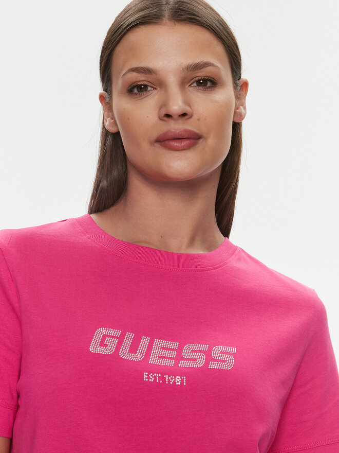 Guess Guess T-Shirt Eleanora V4RI10 K8HM4 Rosa Regular Fit