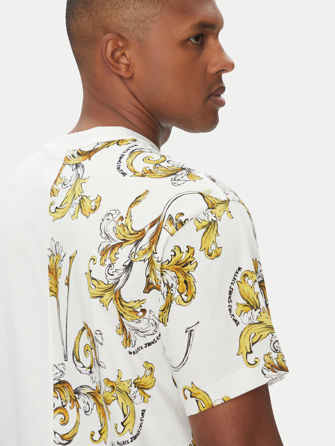 Versace Jeans Couture Versace Jeans Couture Camiseta 78GAH609 Blanco Regular Fit