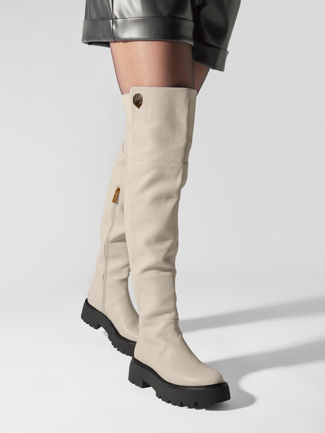 Kurt Geiger Csizma Kurt Geiger 225-Shoreditch Otk Chunky 655110109 Fehér