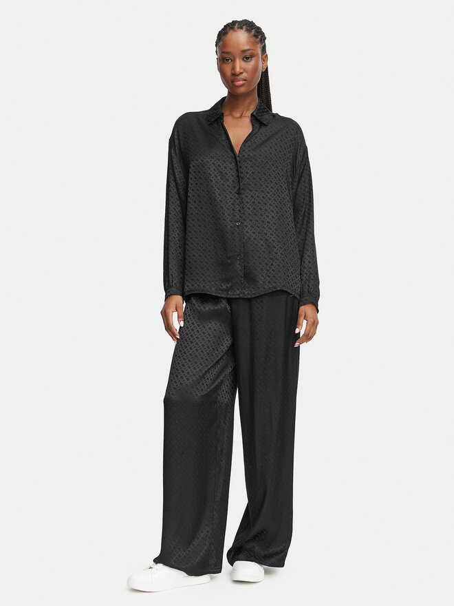 BOSS BOSS Pyjamahemd 50570996 Schwarz Relaxed Fit
