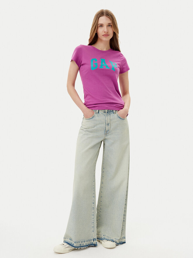Gap Gap Marškinėliai 776775-07 Violetinė Regular Fit