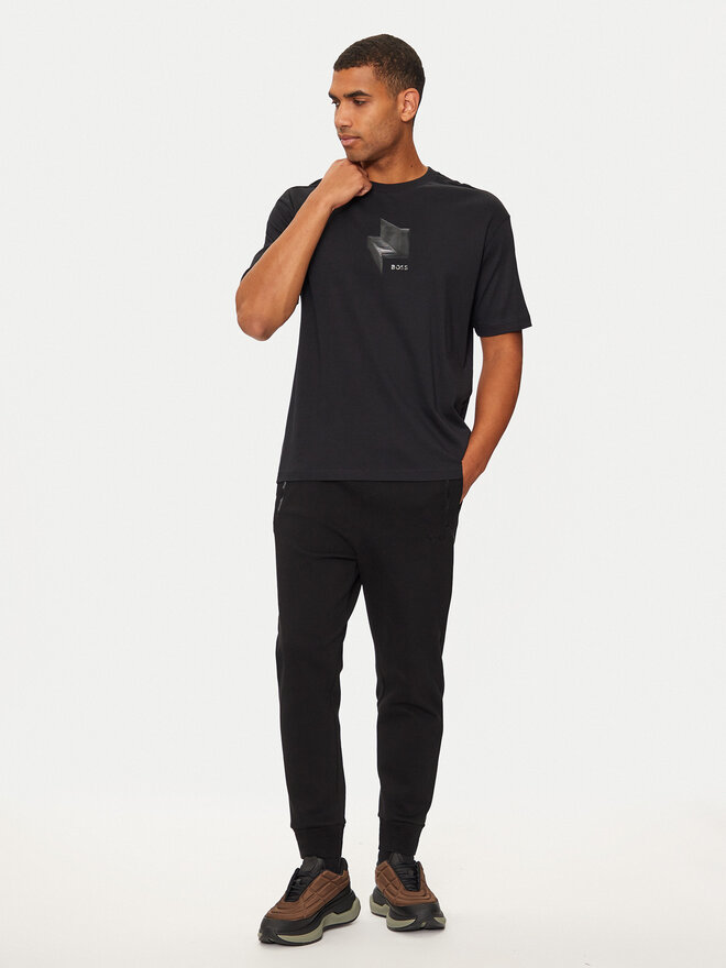 BOSS BOSS Camiseta 50525231 Negro Relaxed Fit