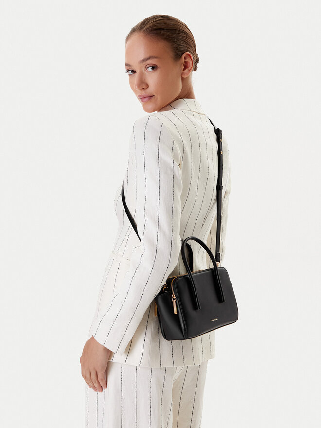 Calvin Klein Τσάντα Calvin Klein Carryall Micro Leather Tote LV04F3057G Μαύρο