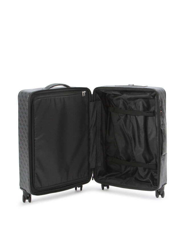 Guess Walizka duża Guess Vezzola Travel TMVZLS P3302 Czarne rodowanie