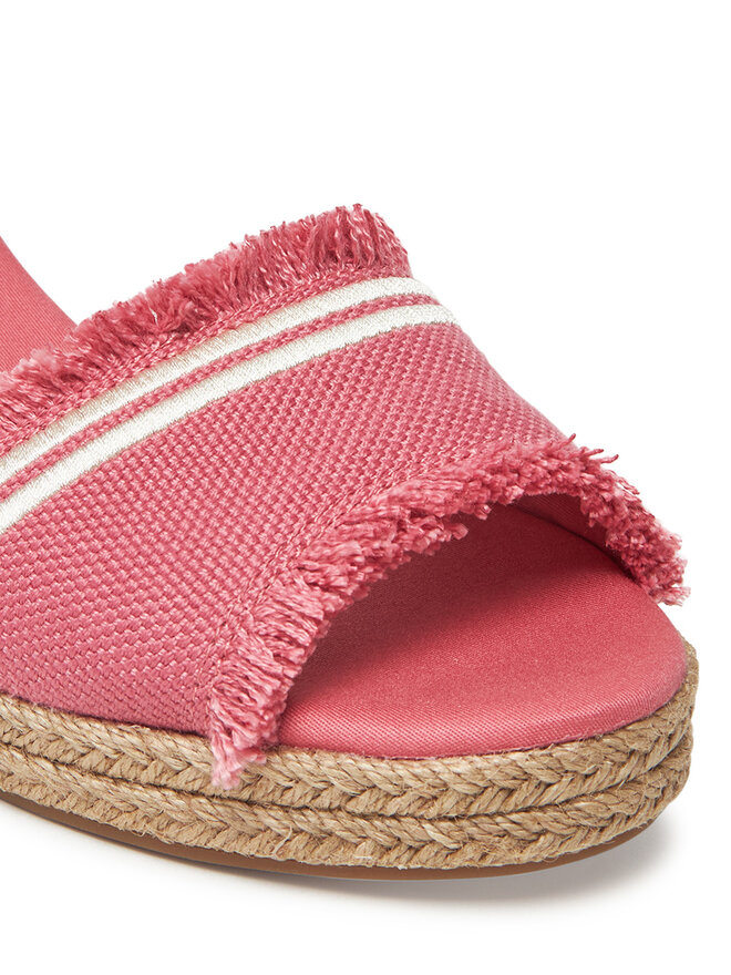 Tommy Hilfiger Espadrilles Tommy Hilfiger Fringe Canvas Medium Wedge FW0FW08879 Rosa