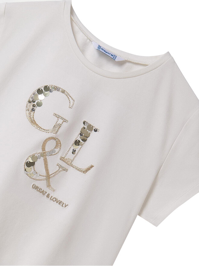 Mayoral Mayoral T-shirt 854 Écru Regular Fit
