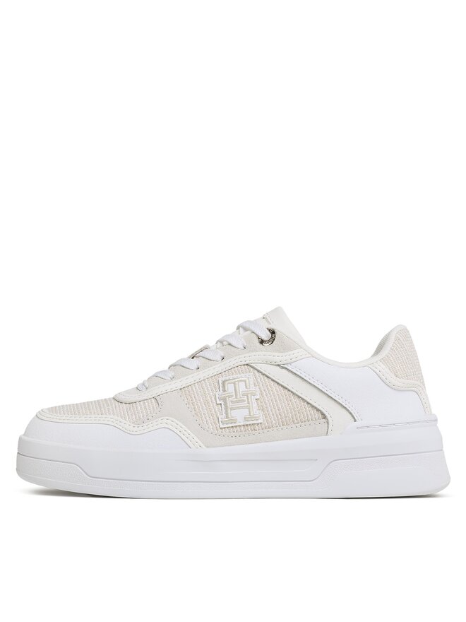 Tommy Hilfiger Sneakers Tommy Hilfiger Th Woven Basket Sneaker FW0FW07289 Weiß