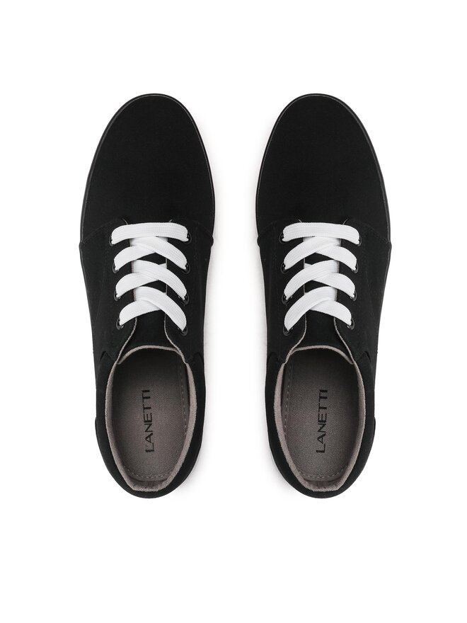 Lanetti Sneakers aus Stoff Lanetti MS20347-11 Schwarz