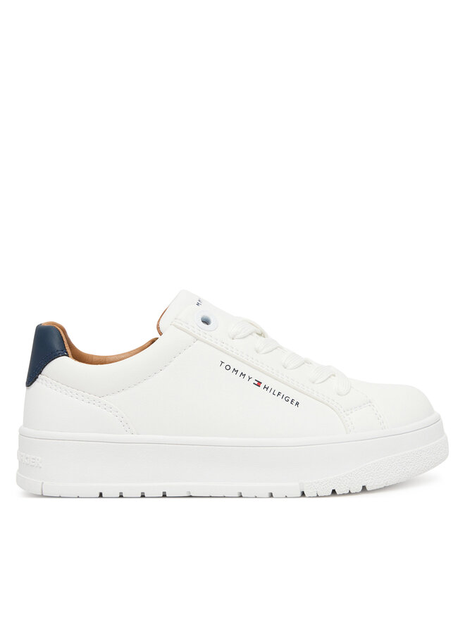 Tommy Hilfiger Snīkeri Tommy Hilfiger Low Cut Lace Up Sneaker T3X9-34091-1355 S Balts