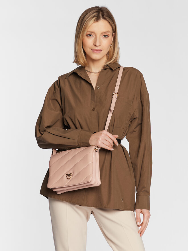 PINKO Rankinė Pinko Twins Mini Maxi Quilt 1 Cl . AI 22-23 PLTT 1P22UF A03J Rožinė